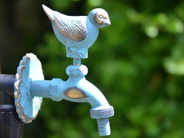 Wren Ornamental Verdigris Garden Tap - Hortibliss