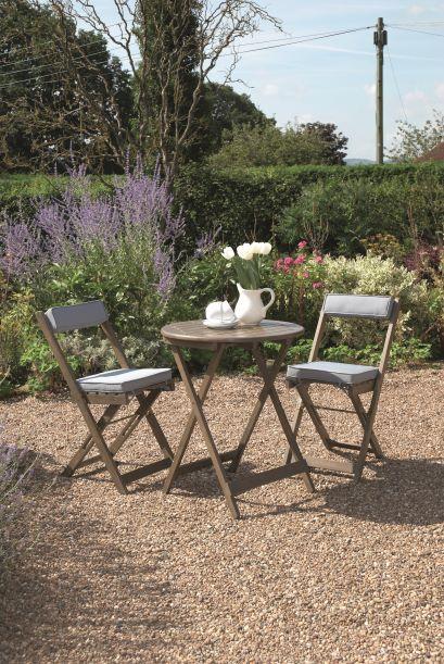 Greenhurst Raffles Bistro Set - Woodland Grey - Hortibliss