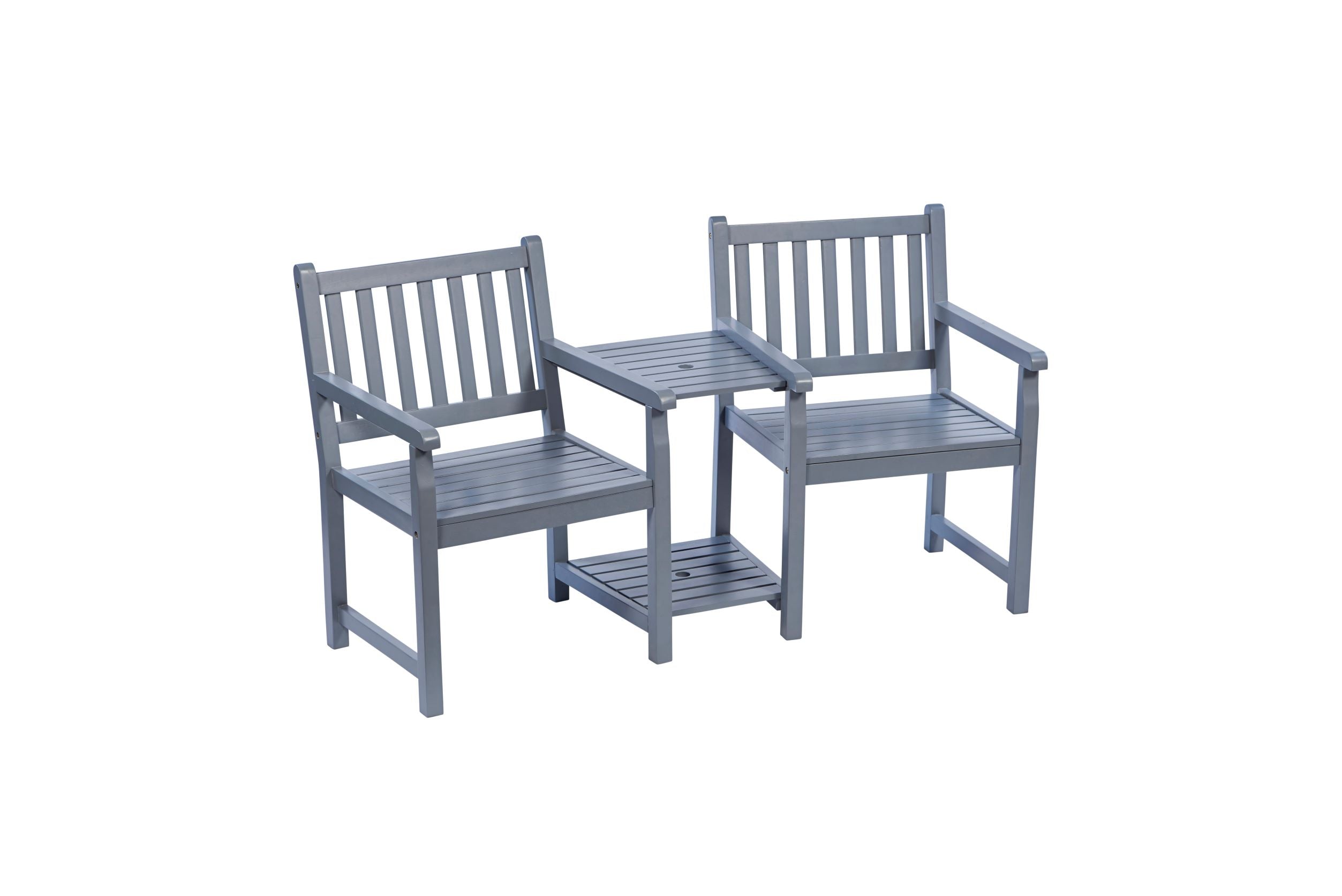 Greenhurst Danesford Duo Bench - Slate Grey - Hortibliss