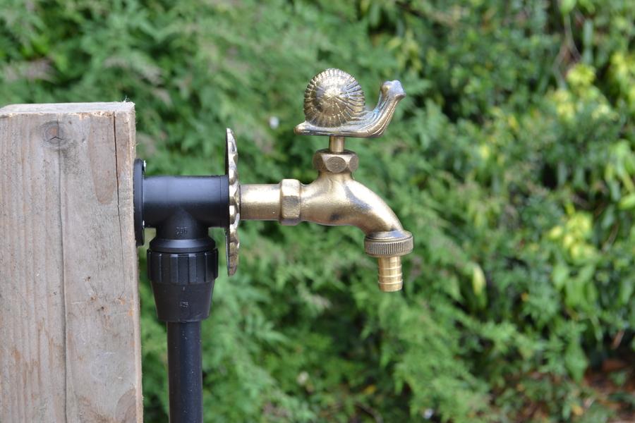 Snail Ornamental Brass Garden Tap - Hortibliss