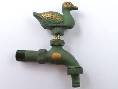 Duck Ornamental Verdigris Garden Tap - Hortibliss