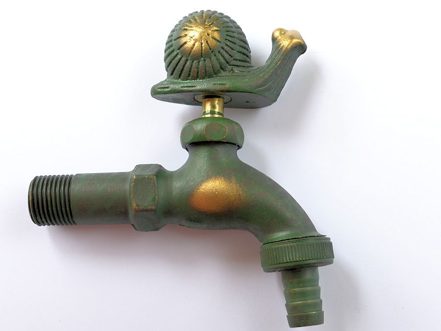 Snail Ornamental Verdigri Garden Tap - Hortibliss