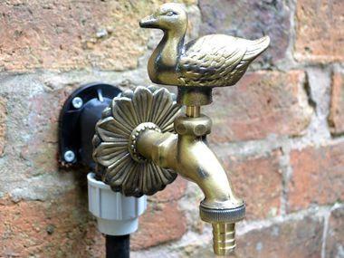 Duck Ornamental Brass Garden Tap - Hortibliss