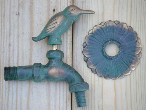 Kingfisher Ornamental Verdigris Garden Tap - Hortibliss