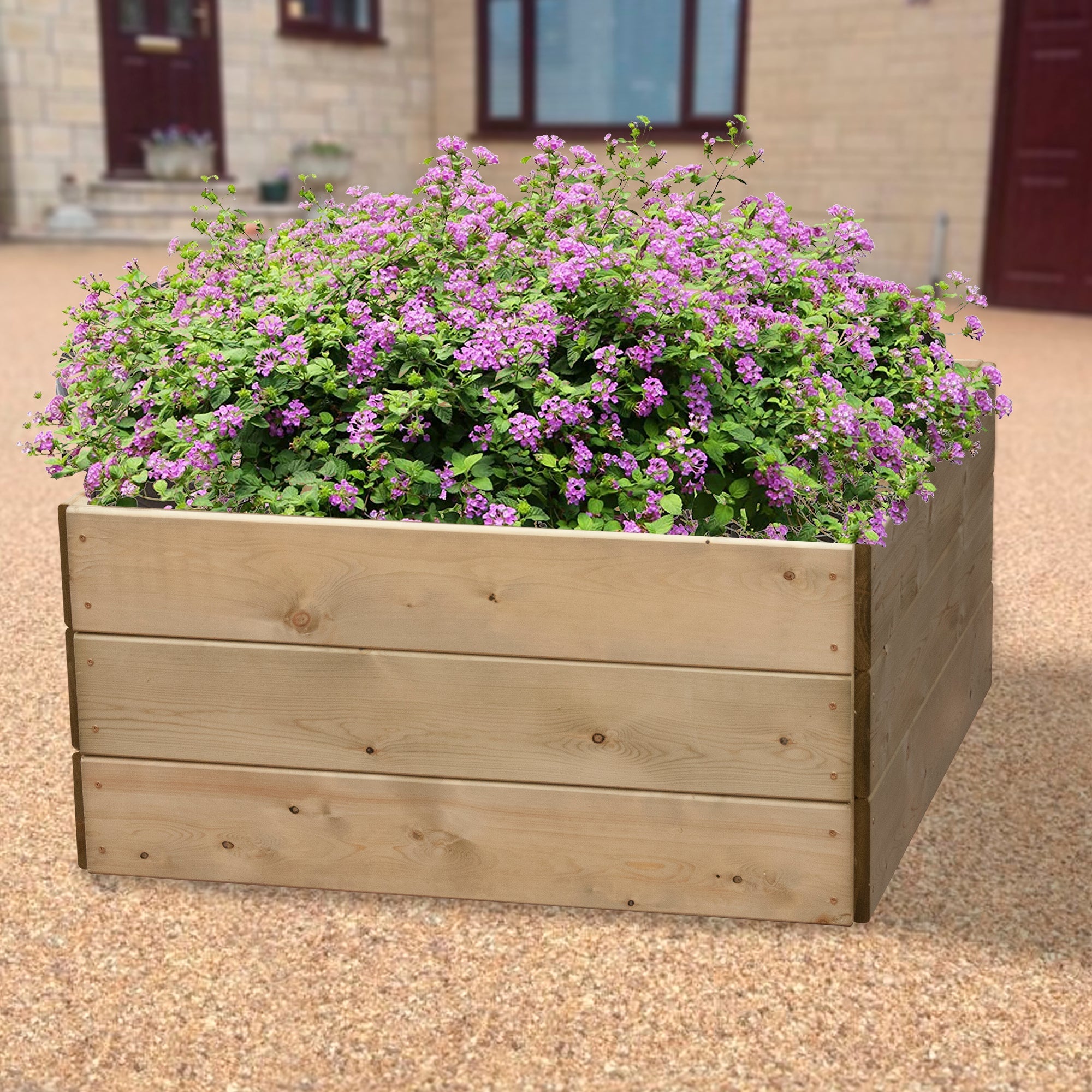 Square Raised Bed 45cm High, 90 x 90cm - Hortibliss