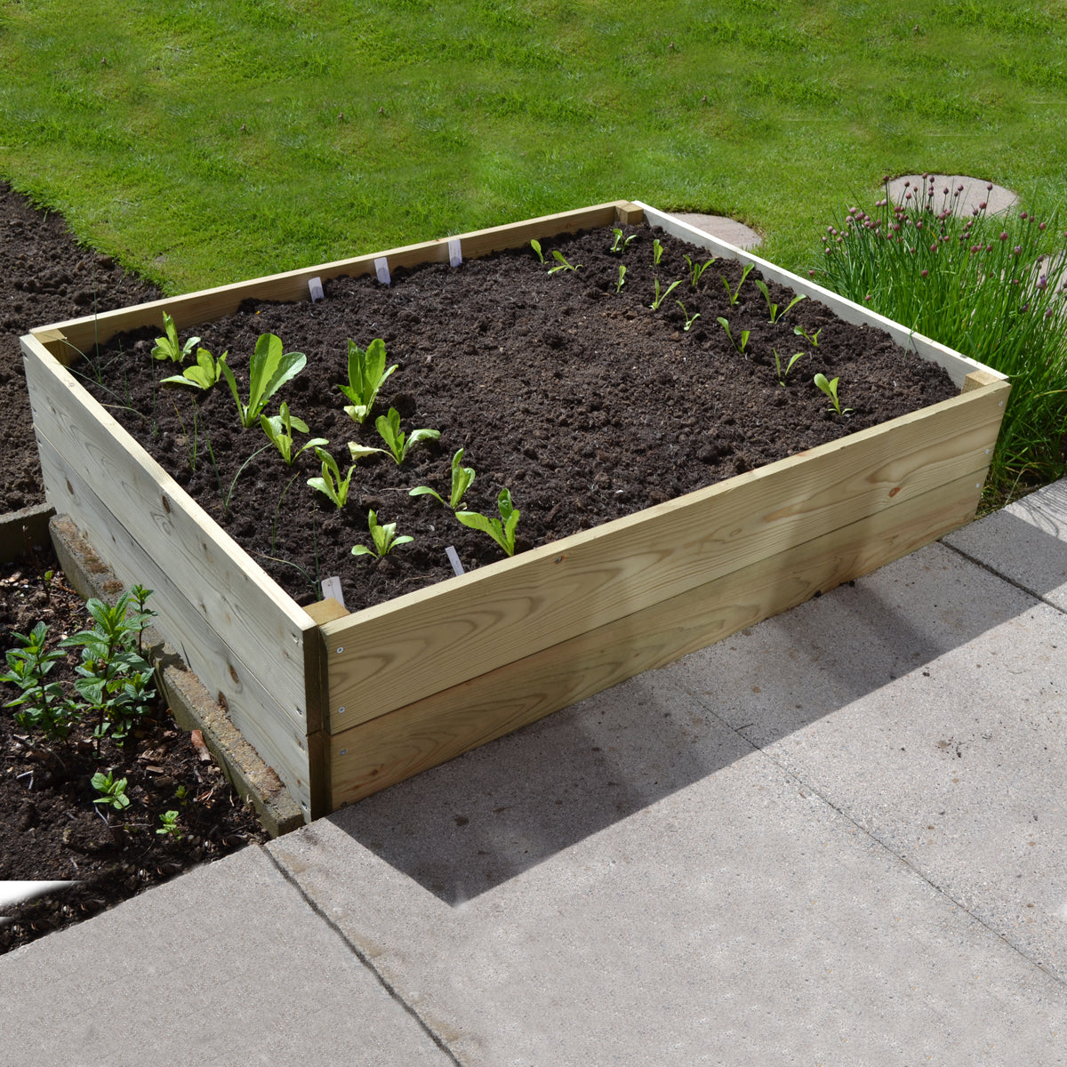 Rectangular Raised Bed 30cm High, 90 x 120cm - Hortibliss