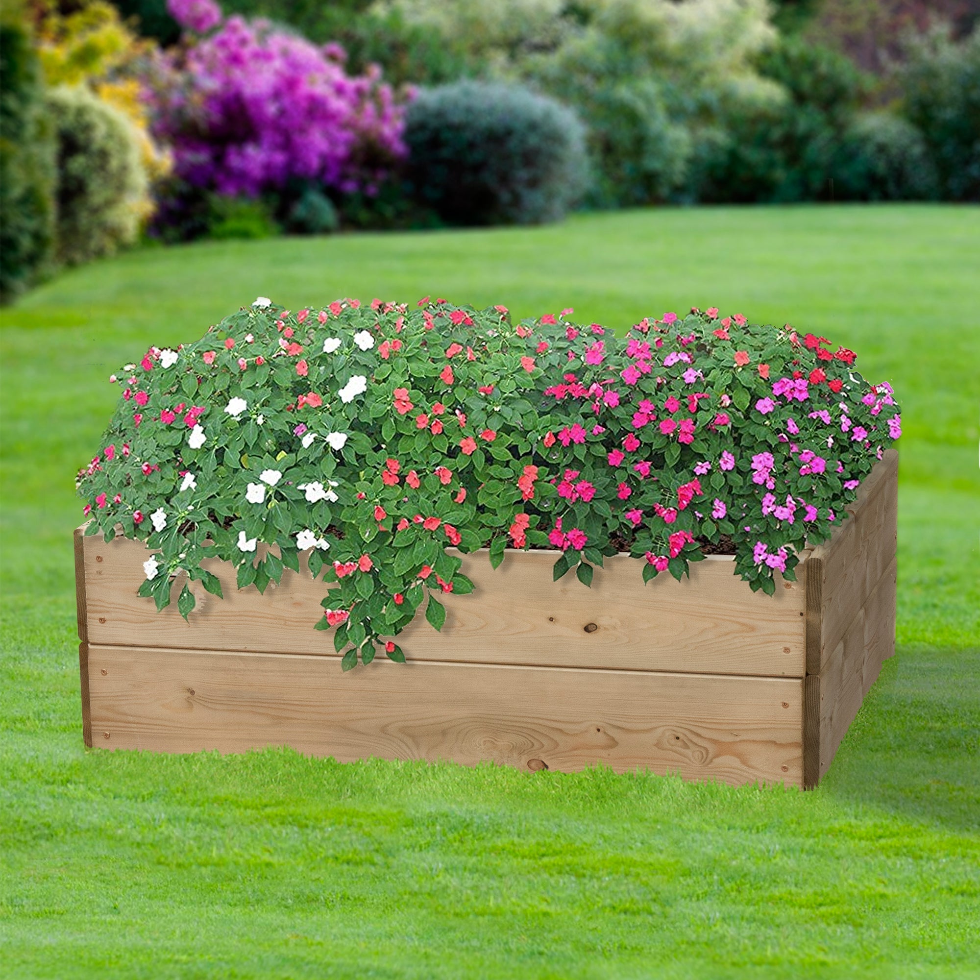 Rectangular Raised Bed 30cm High, 60 x 90cm - Hortibliss