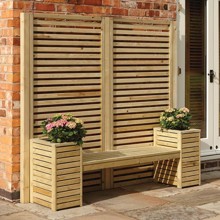 Garden Lover Seat Set with Planters & Screens - Hortibliss