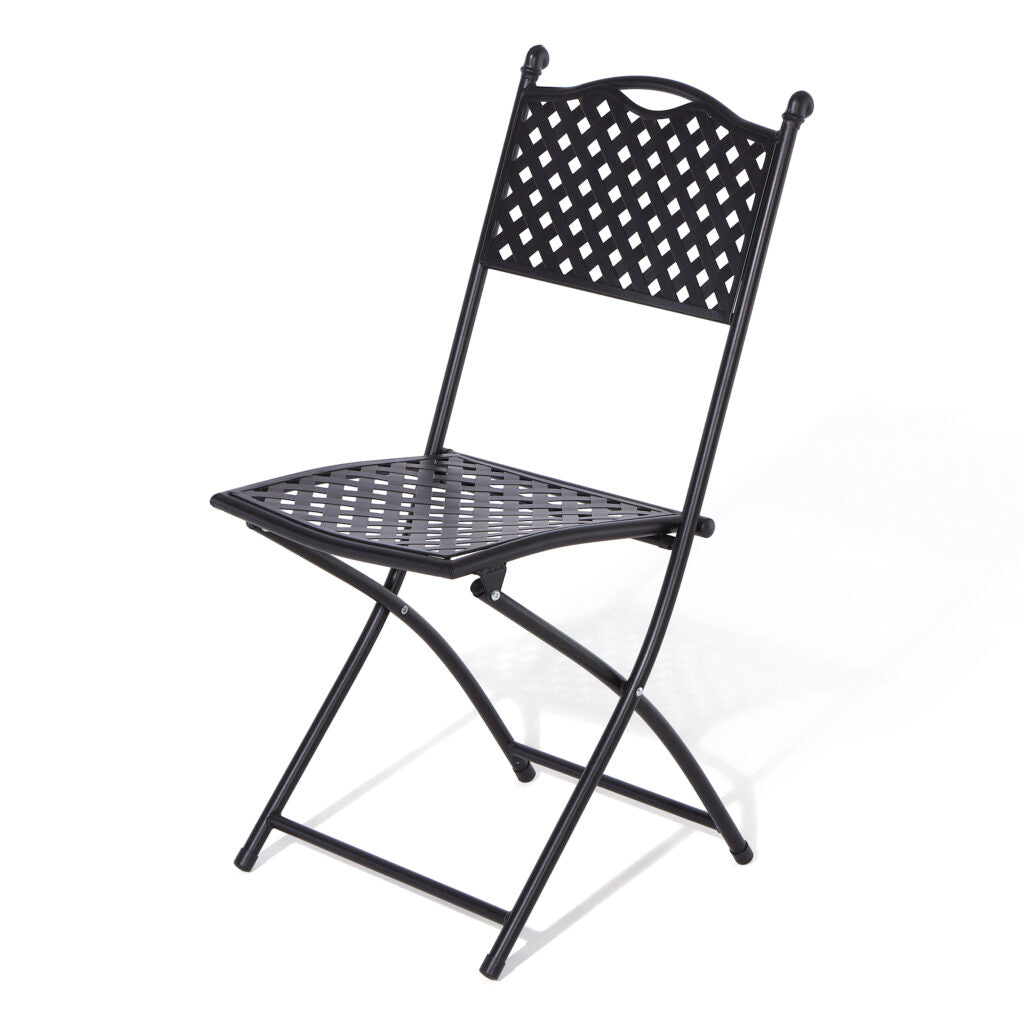 Garden Shop Online Bistro Set - Metallic Black - Hortibliss