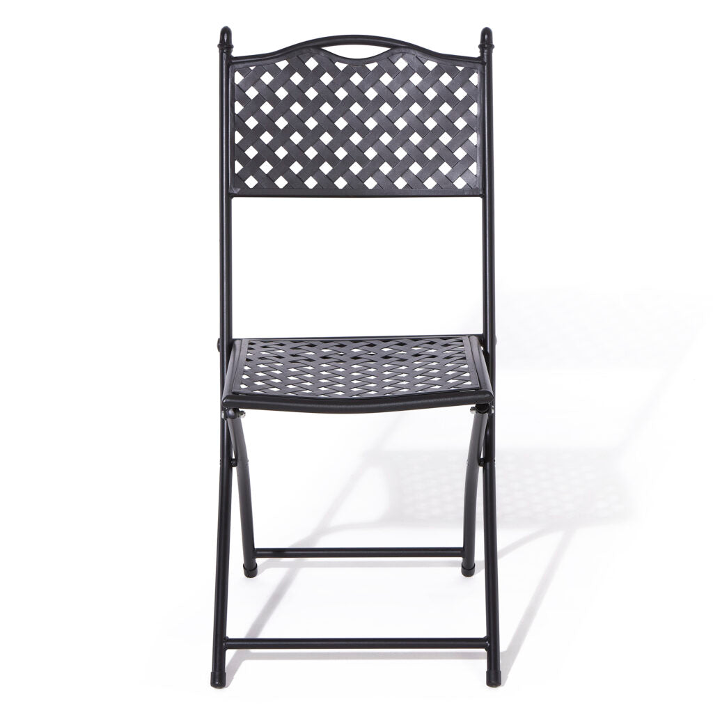 Garden Shop Online Bistro Set - Metallic Black - Hortibliss