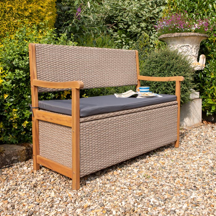 Rowlinson Rattan Bench - Natural - Hortibliss