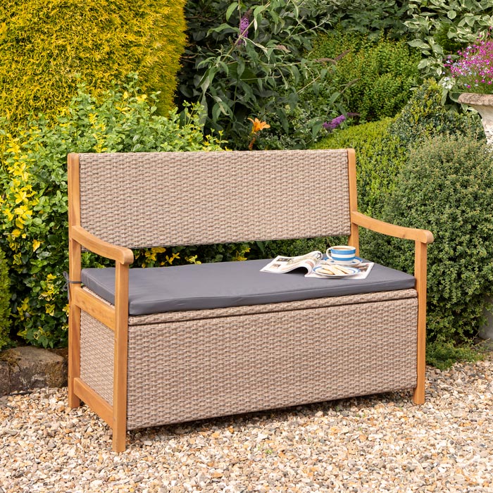 Rowlinson Rattan Bench - Natural - Hortibliss