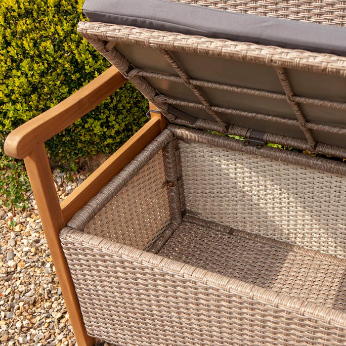 Rowlinson Rattan Bench - Natural - Hortibliss