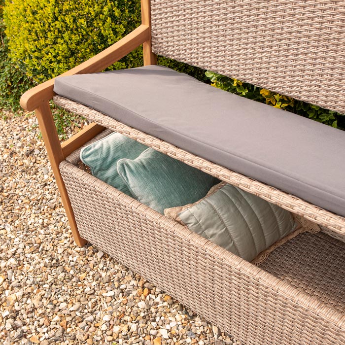 Rowlinson Rattan Bench - Natural - Hortibliss