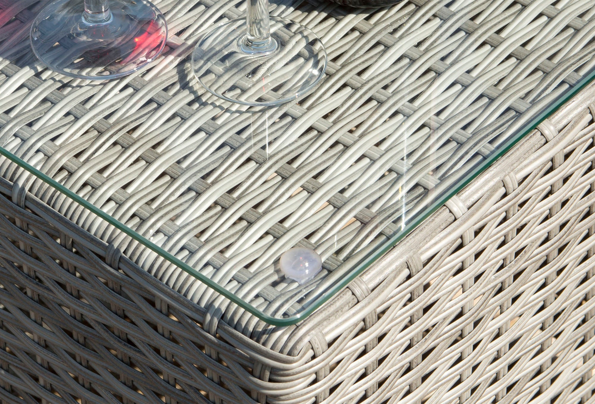 Albury Rattan Reclining Set with Side Table & Foot Stools