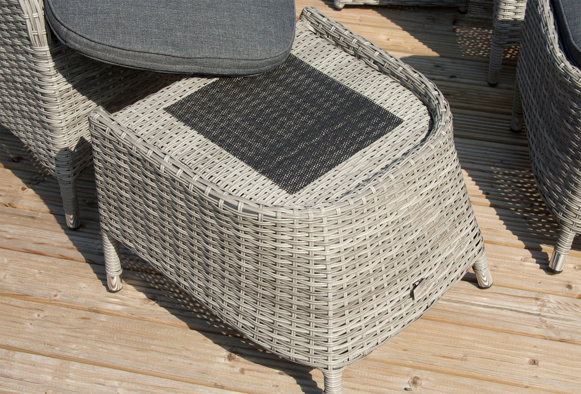 Albury Rattan Reclining Set with Side Table & Foot Stools