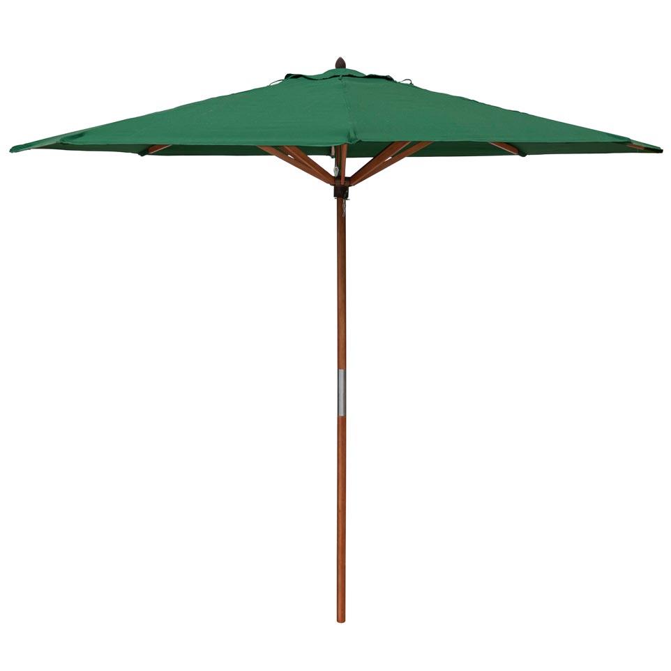 Rowlinson Willington Green 2.7m Wooden Parasol with Base - Hortibliss