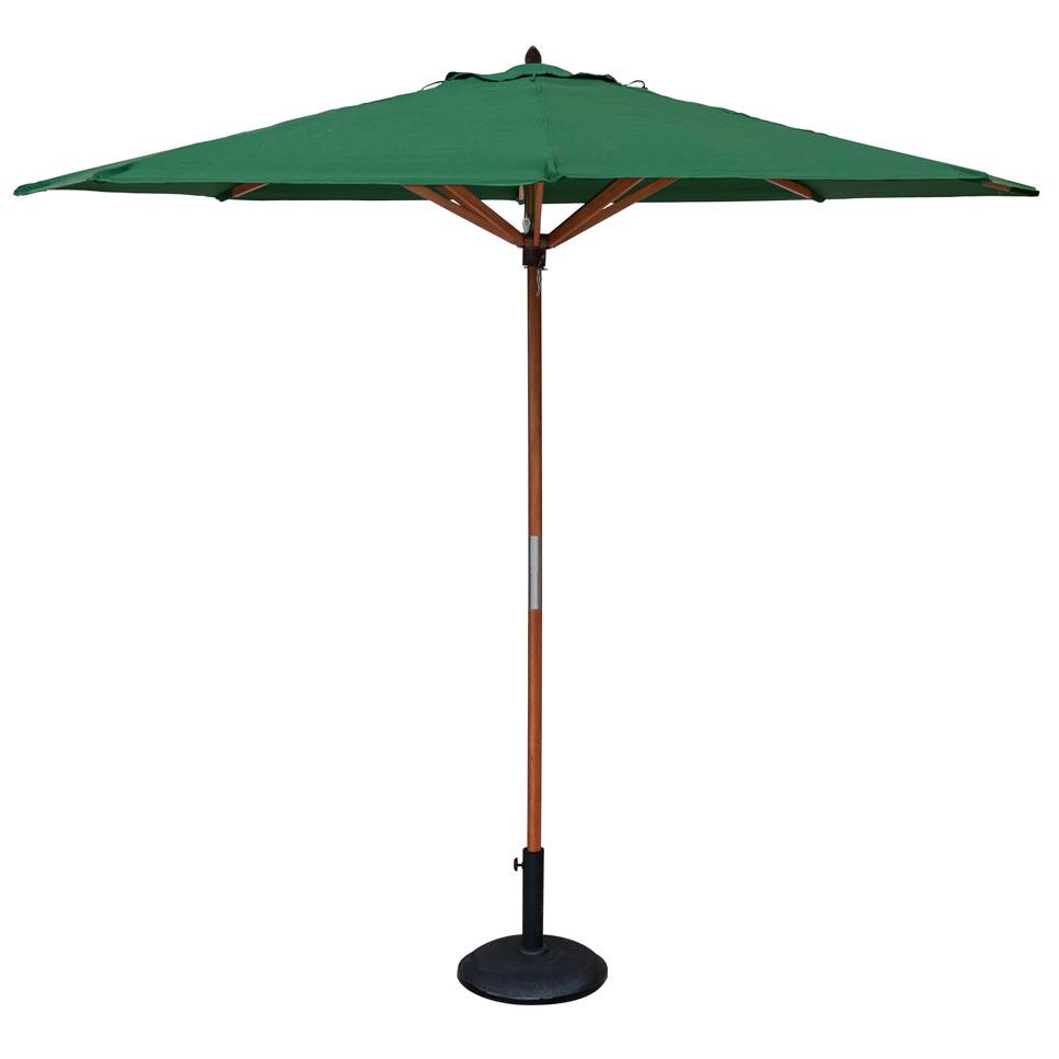 Rowlinson Willington Green 2.7m Wooden Parasol with Base - Hortibliss