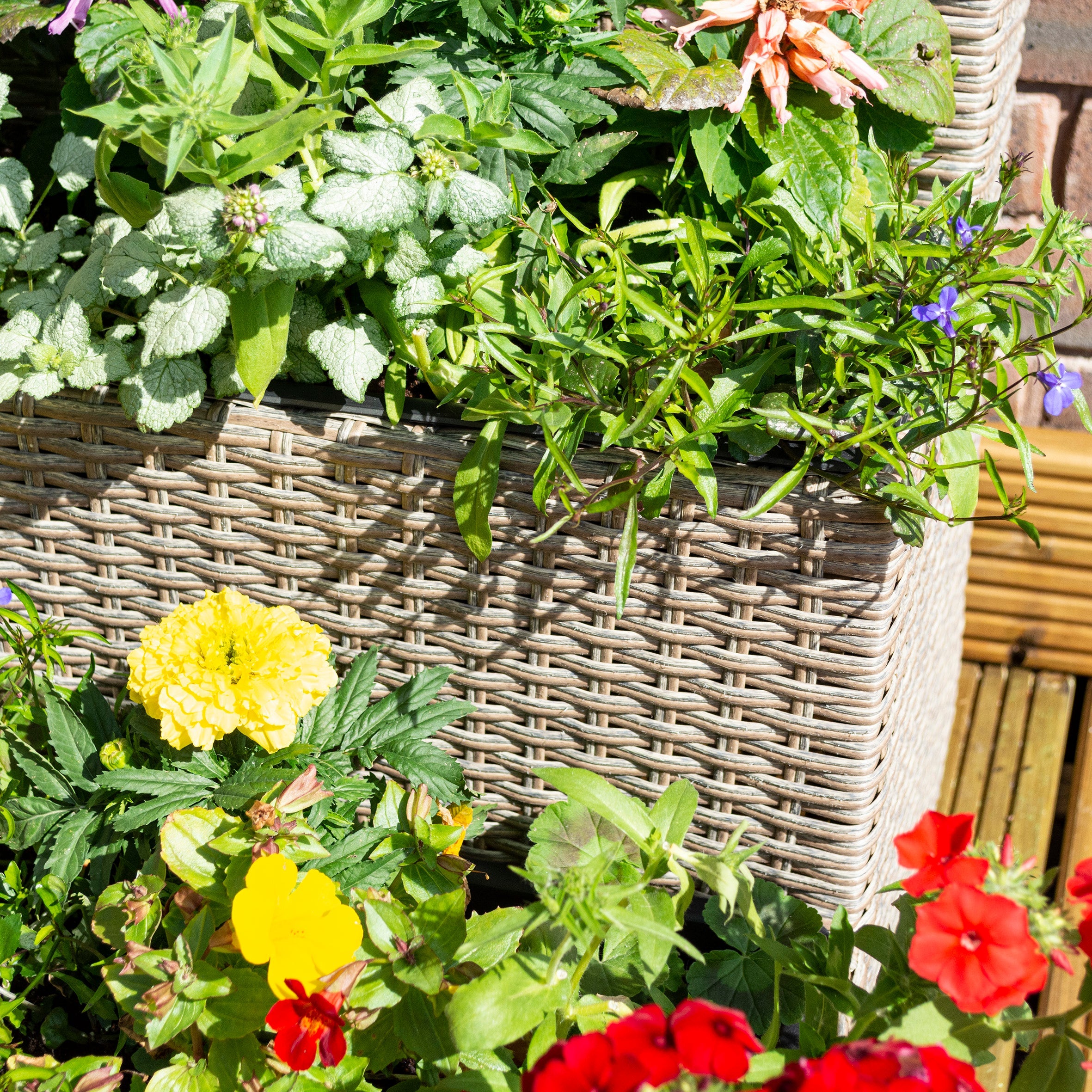 Natural Rattan Weave Tier Planter - Hortibliss