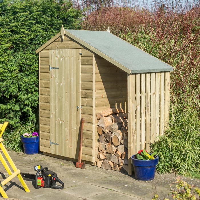 Rowlinson Oxford Shed and Log Store - Hortibliss