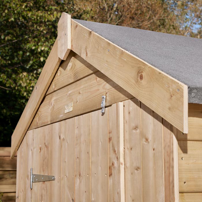 Rowlinson 4x4 Single Door Shiplap Apex Shed - Hortibliss