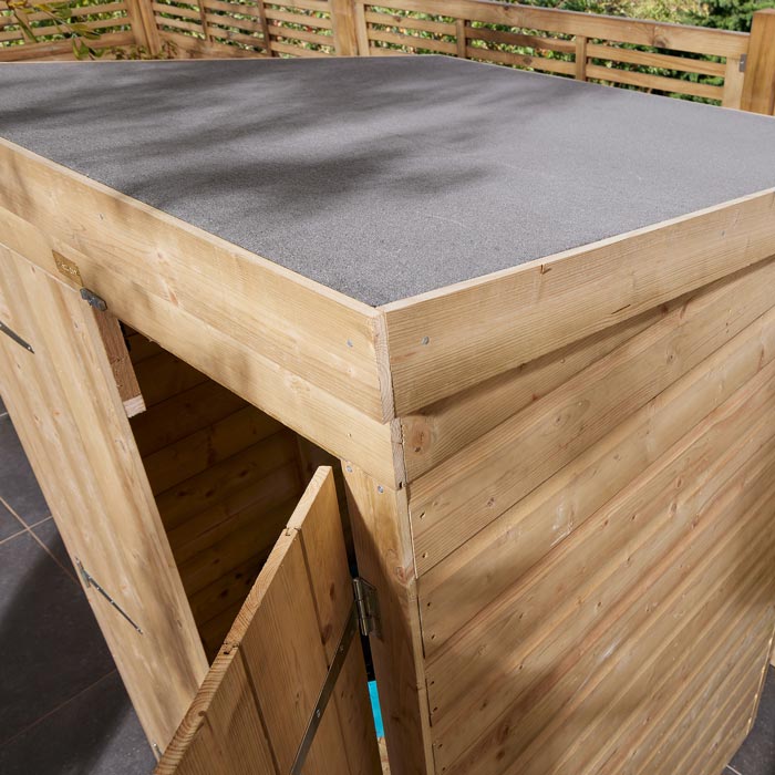 Rowlinson 4x4 Double Door Shiplap Pent Shed - Hortibliss