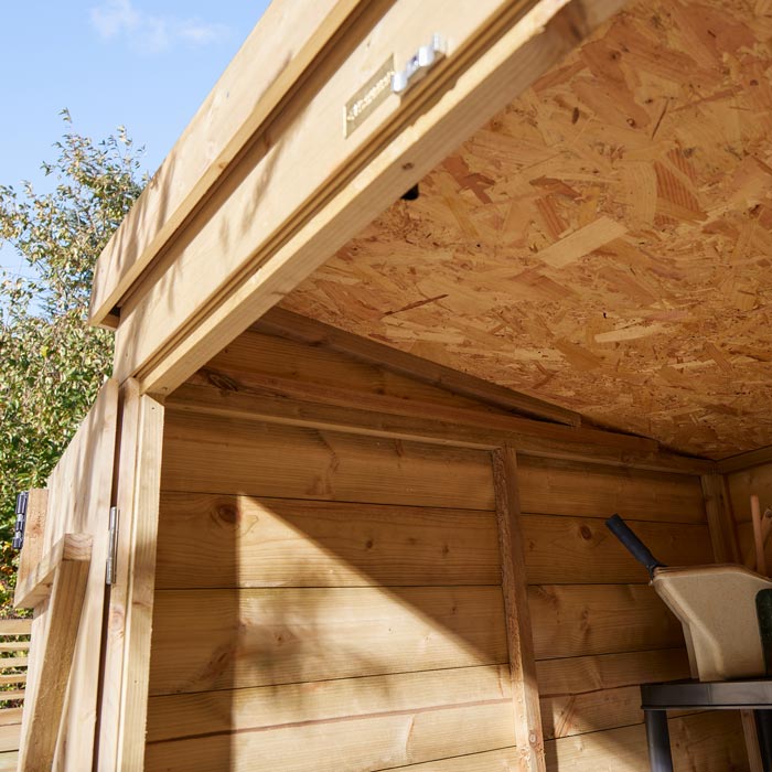 Rowlinson 4x4 Double Door Shiplap Pent Shed - Hortibliss