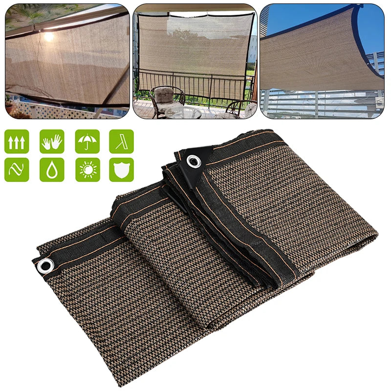 Outdoor Patio Sun Shade Sail Rectangle Garden Sunshade Net Garden Balcony Net Summer Anti-UV Sun Shelter Awning Car Canopy - Hortibliss