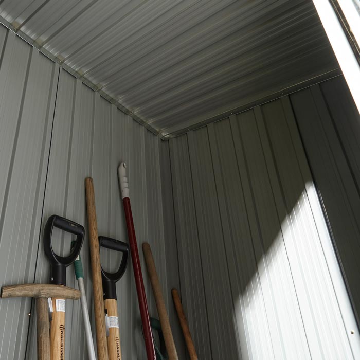 Rowlinson Trentvale 5x3 Metal Pent Shed - Dark Grey - Hortibliss