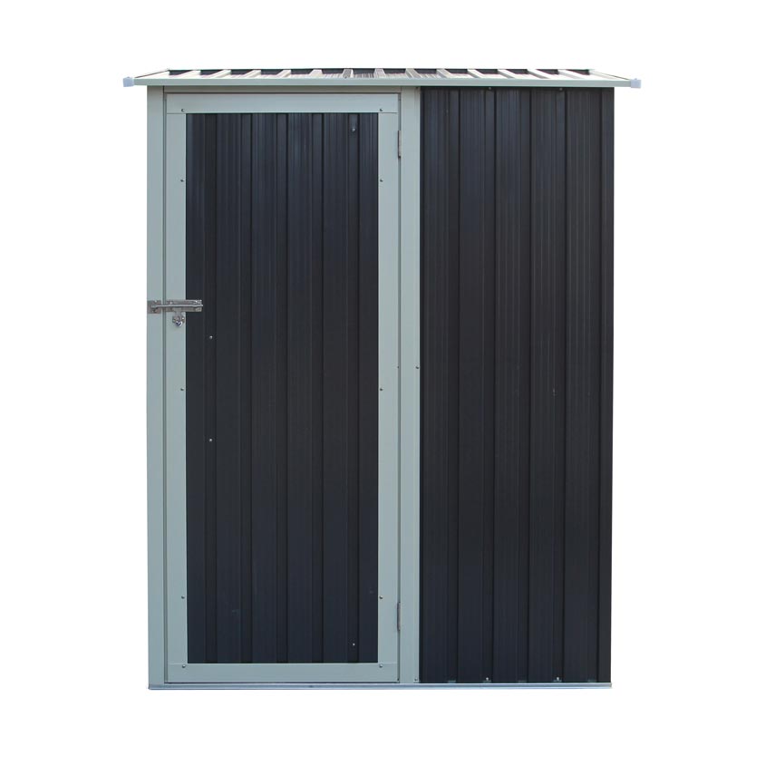 Rowlinson Trentvale 5x3 Metal Pent Shed - Dark Grey - Hortibliss