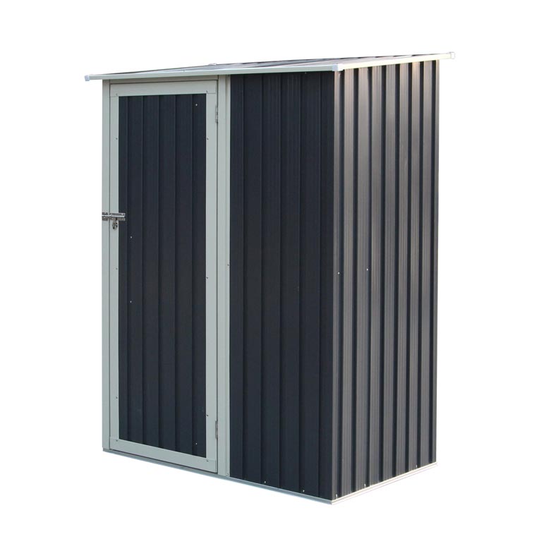 Rowlinson Trentvale 5x3 Metal Pent Shed - Dark Grey - Hortibliss