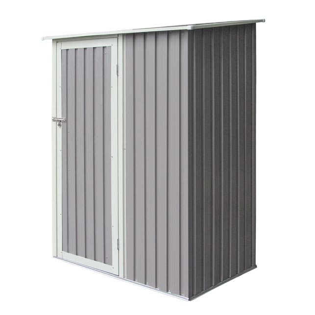 Rowlinson Trentvale 5x3 Metal Pent Shed - Light Grey - Hortibliss