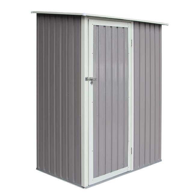 Rowlinson Trentvale 5x3 Metal Pent Shed - Light Grey - Hortibliss