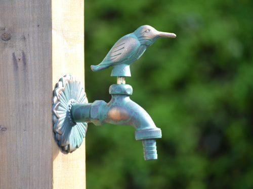 Kingfisher Ornamental Verdigris Garden Tap - Hortibliss