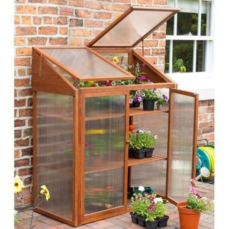 Rowlinson Hardwood Mini Greenhouse - Hortibliss