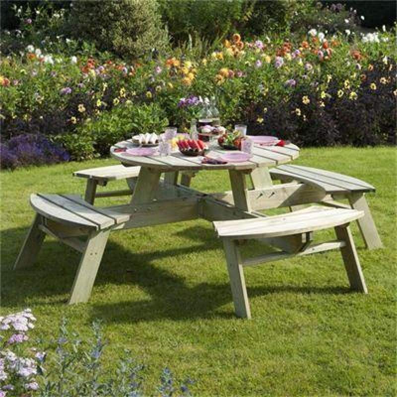 Rowlinson Round Picnic Table - Hortibliss