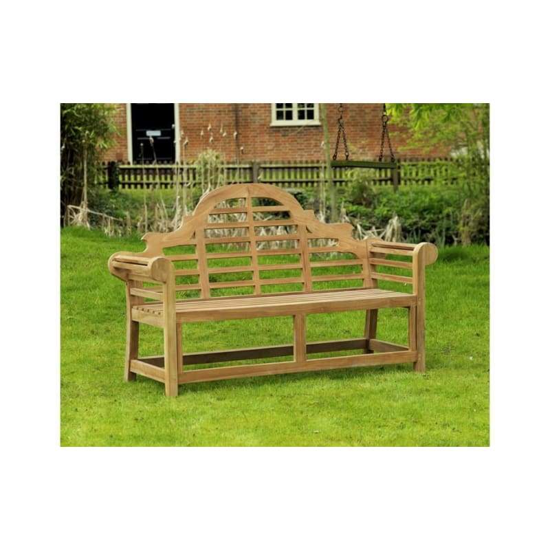 Solid Teak 3 Seater Lutyens Bench - Hortibliss