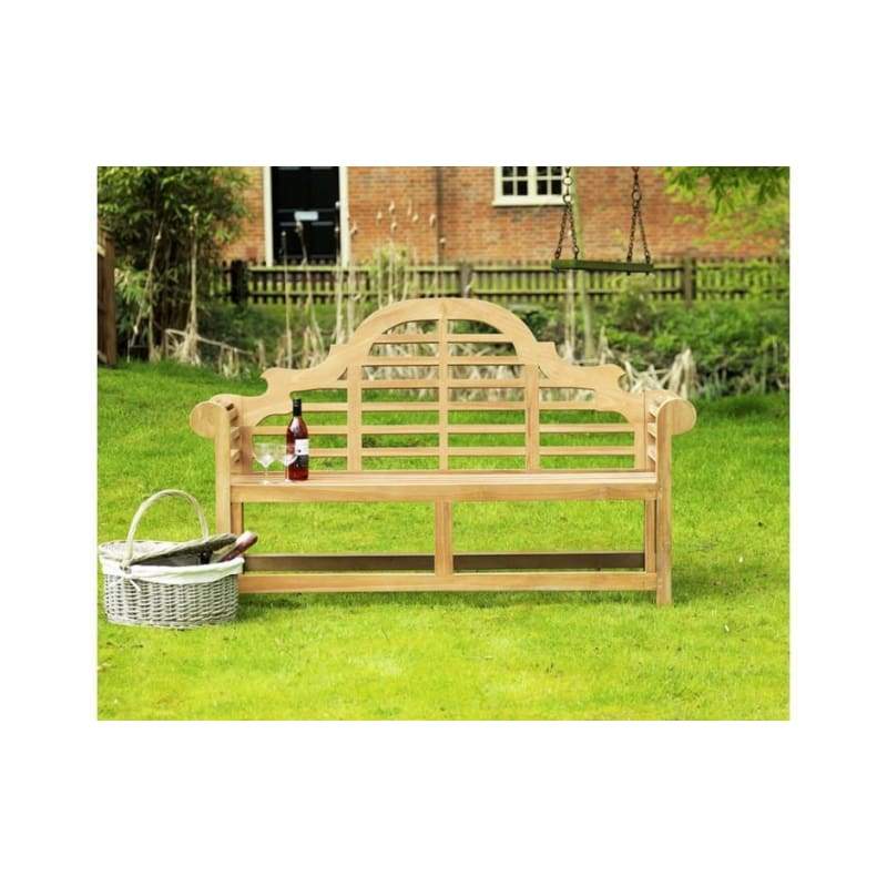 Solid Teak 3 Seater Lutyens Bench - Hortibliss