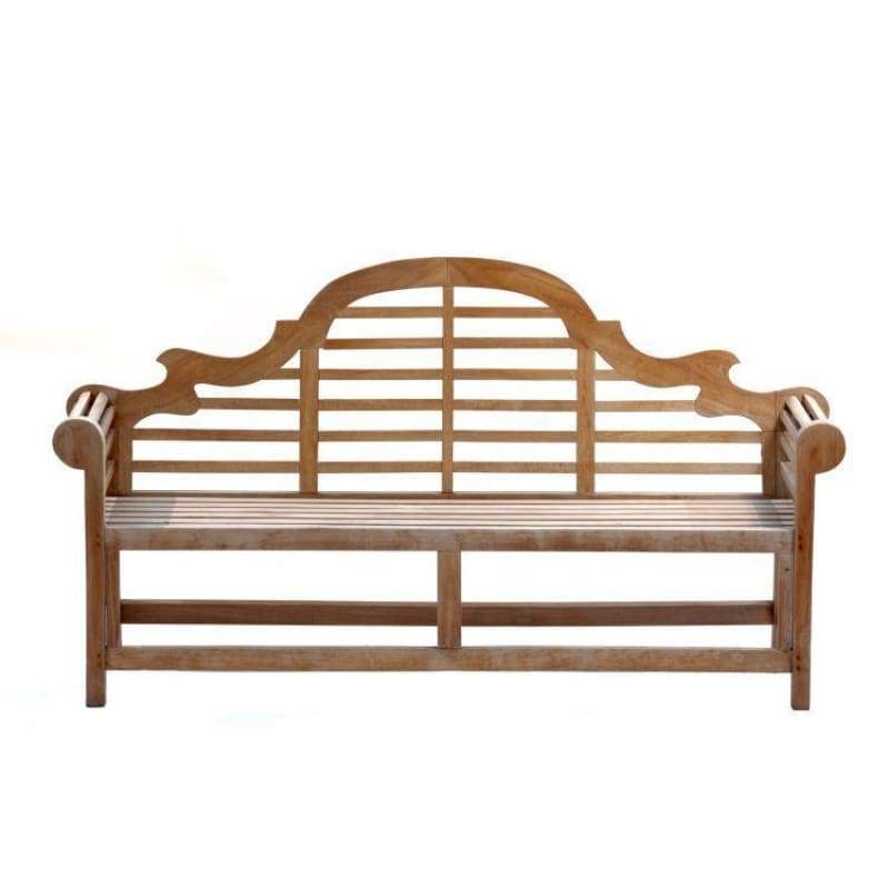 Solid Teak 4 Seater Lutyens Bench - Hortibliss