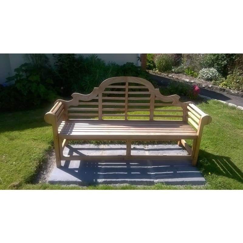 Solid Teak 4 Seater Lutyens Bench - Hortibliss